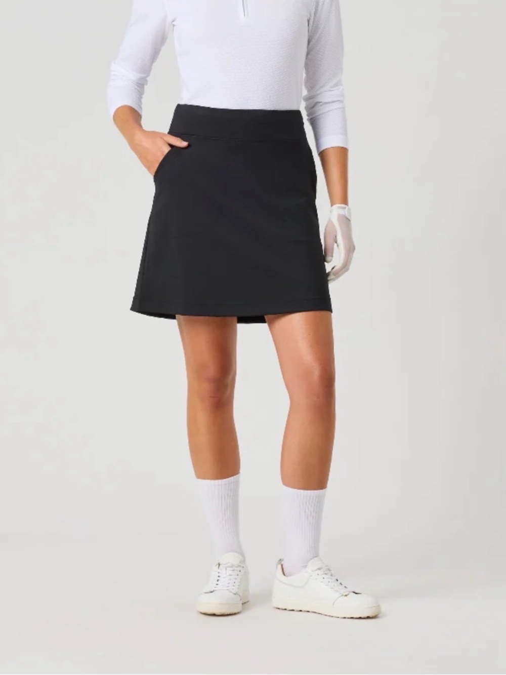 NWT DAILY SPORTS Genua Black Stretch Shorts Skort Pull On Active Golf Skirt XL